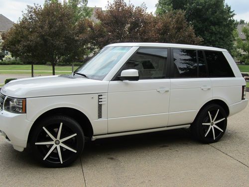 2011 land rover range rover hse, fiji white/ light interior/ nav