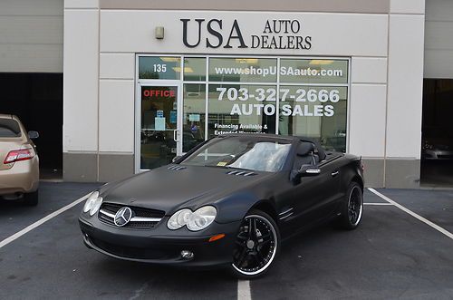 2003 mercedes benz sl500 brabus edition matt black roadster convertible, wheels