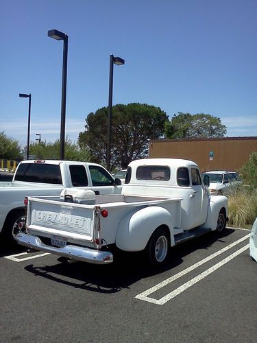 1955 chevy 3100 first series long bed pickup 5 window cab - looks like a 1954