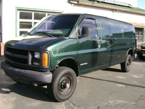2001 chevy express 3500 quigley 4x4 8.1 v8 gas rear shelfs &amp; firearm storage