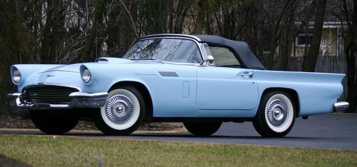 1957 ford thunderbird, d code, original starmist blue calfornia car