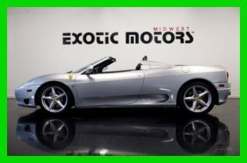 2002 ferrari 360 spider, freshservice! silver on black, 14,435 miles,only$87,888