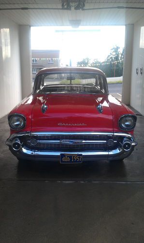 1957 chevy bel-air two door post recently restored