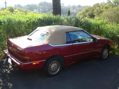 1995 chrysler lebaron gtc red convertible car, drives decent, ac, power windows