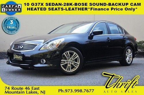 10 g37x sedan-28k-bose sound-backup cam-heated seats-leather*finance price only*