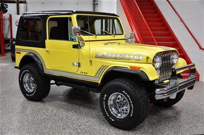 1977 jeep cj7 laredo 304 v8 all steel body 3" lift 33 inch tires restored loaded