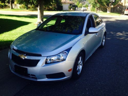 2012 chevrolet cruze lt sedan 4-door 1.4l, silver, low miles, runs great, save $