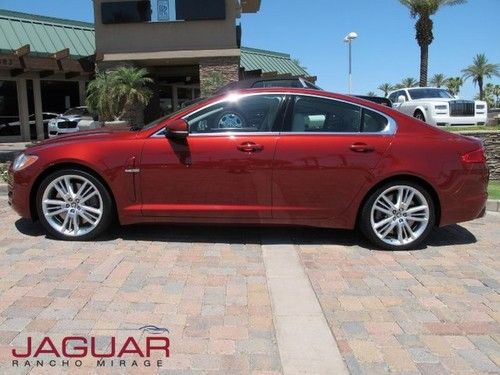 2010 jaguar xf supercharged sedan 470hp claret red ivory 20k miles