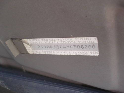 2000 TOYOTA COROLLA LE 1.8L 4-CYL AUTO SIDE AIRBAGS RUNS GREAT NICE!, US $2,990.00, image 17