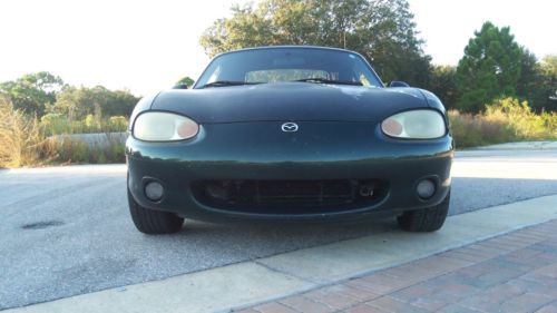 1999 mazda mx-5 miata convertible florida good glass window top 5 speed manual