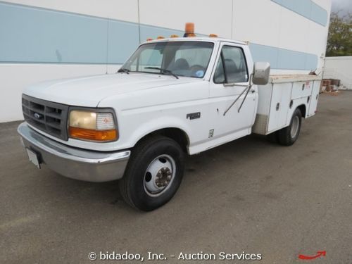 Ford f350 pickup truck 9&#039; utility bed service box a/c 7.5l v8 bidadoo
