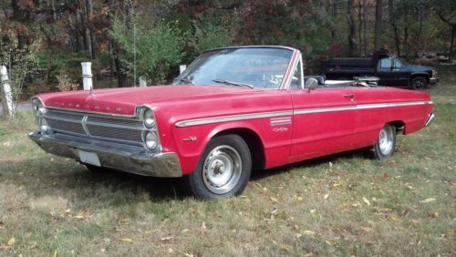 Beautiful red 1965 plymouth fury sport convertible 383 commando 4 speed