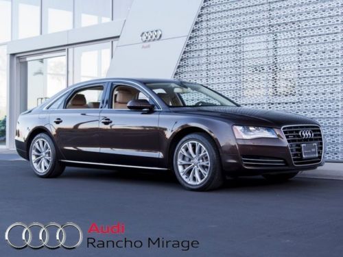 2011 cpo audi a8l 4.2 quattro automatic tiptronic teak mahogany velvet camera