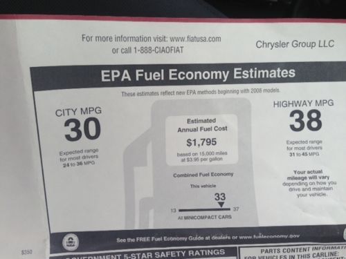 2012 Fiat 500 Pop, Only 2400 Miles, Like Brand New, 5 sp, Still Smells New!!!!!!, US $12,900.00, image 5