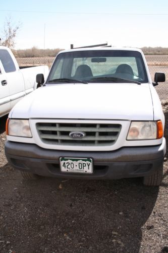 2001 ford ranger xl standard cab pickup 2-door 2.3l white