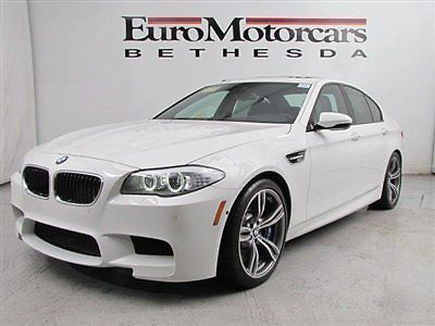 Bmw m5 m 5 series white black best deal dealer 13 loaded navigation leather 14