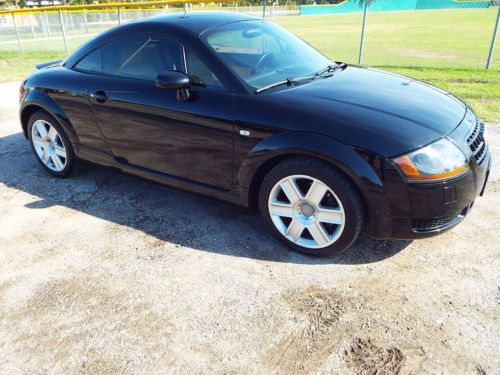2004 audi tt base coupe 2-door 1.8l turbo blk/tan xenon car fax certified