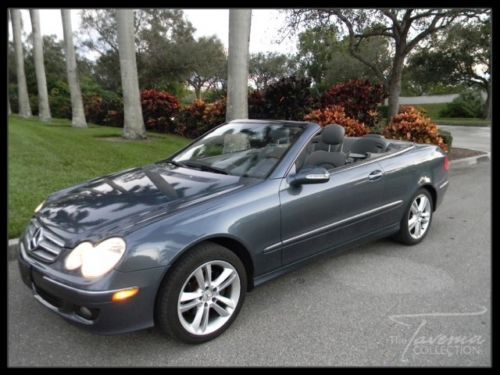 06 clk350 convertible navigation clean carfax wood steering whl heated seats fl