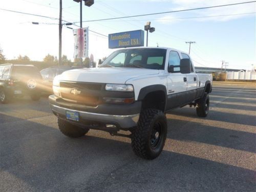 02 chevy 3/4 ton diesel long bed tow power black white gray truck - no reserve