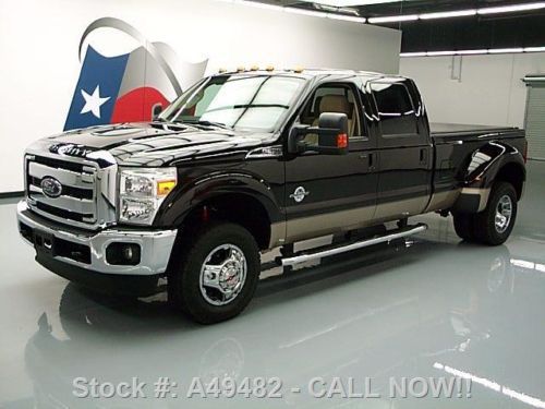 2013 ford f350 lariat crew 4x4 diesel dually sunroof 4k texas direct auto