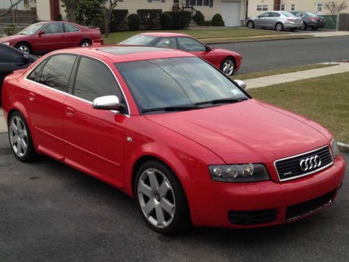2005 Red Audi S4 4.2L Quattro - Auto-tiptronic, tinted. Heated Recaro seats, image 2