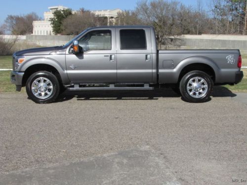 2011 f250 crew cab lariat 4x4 6.7l diesel lthr 20&#039;s 50k sunroof must see