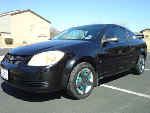 2007 chevrolet black cobalt ls coupe 2-door 2.2l manual w/ ss wing and alarm