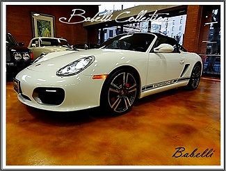 2012 porsche boxster spyder white loaded car full factory warranty rear car.