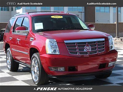 13 cadillac escalade 2wd red gps leather heated seats factory warranty 22k miles