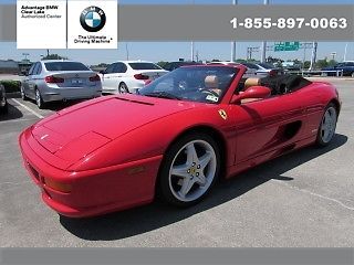 1999 ferrari f355 f1 spider f 355 convertible 23k miles red rosso tan reduced!