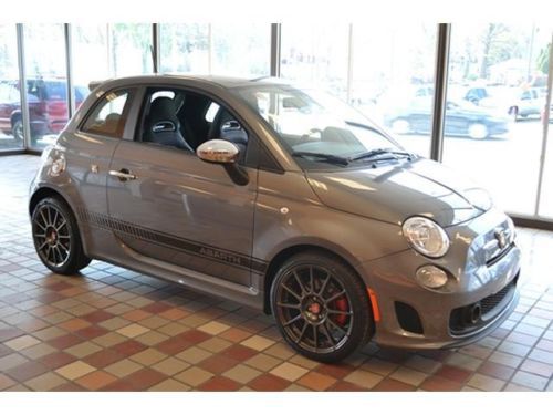 Abarth gray leather alloy wheels manual stick turbo 1-owner low miles low price