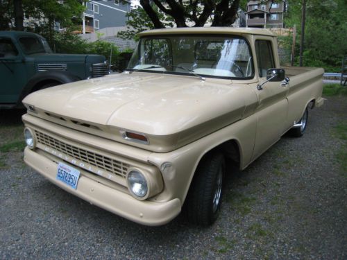 1963 chevy chevrolet c-10 c-20 fleetside pickup ratrod hot rod running project