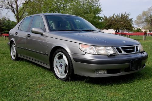 No reserve...very nice 2001 saab 9 5 aero 4 dr. 2.3 l turbo, moonroof,leather,cd