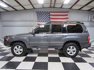 Gray 2&#034; lift winch leather nav sunroof tv dvd service records extras bfg tires