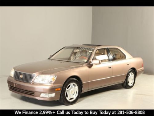 1998 lexus ls400 sunroof leather wood xenons alloys clean carfax autocheck !