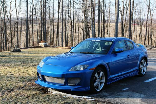 2004 blue mazda rx-8 grand touring coupe - 1.3l - velocity body kit - led's