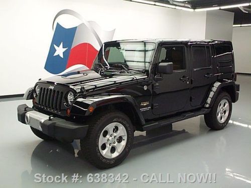 2013 jeep wrangler unltd sahara 4x4 hard top nav 7k mi texas direct auto