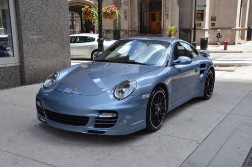 2011 porsche 911 turbo s coupe pdk $168k msrp! ice blue metallic! sport seats!