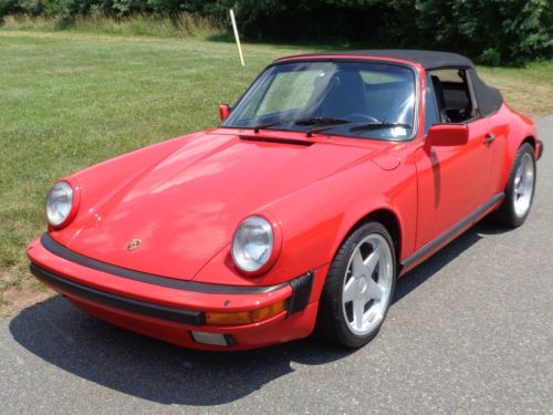 1985 porsche 911 carrera convertible red