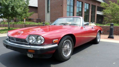 Maroon-red with tan convertible top &amp; tan interior. v12 4.0 l hess &amp; eisenhardt