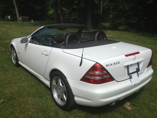 Mercedes-Benz SLK 320   2001 WHITE hard top convertible  40,000 miles, US $13,400.00, image 2