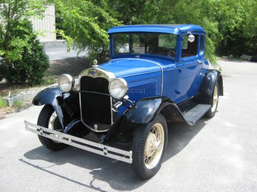1930 ford model a 5 window coupe with rumble seat - new restoration no reserve