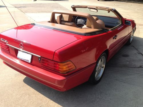 1991 Mercedes 500SL SL500 NO RESERVE Excellent Condition Signal Red/Palomino!!!, US $9,900.00, image 5