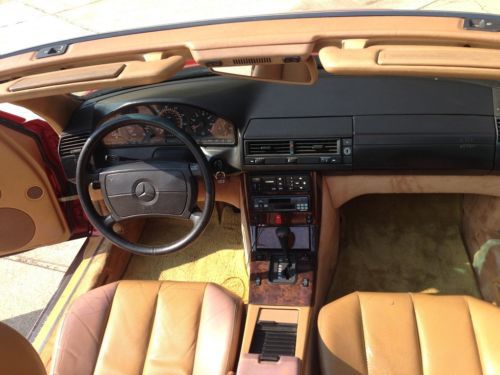 1991 Mercedes 500SL SL500 NO RESERVE Excellent Condition Signal Red/Palomino!!!, US $9,900.00, image 12