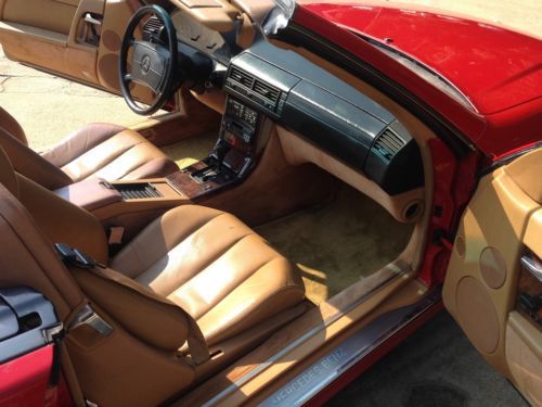 1991 Mercedes 500SL SL500 NO RESERVE Excellent Condition Signal Red/Palomino!!!, US $9,900.00, image 14