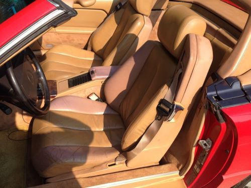 1991 Mercedes 500SL SL500 NO RESERVE Excellent Condition Signal Red/Palomino!!!, US $9,900.00, image 17