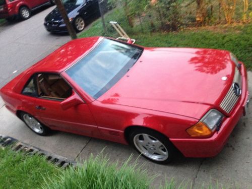 1991 Mercedes 500SL SL500 NO RESERVE Excellent Condition Signal Red/Palomino!!!, US $9,900.00, image 21