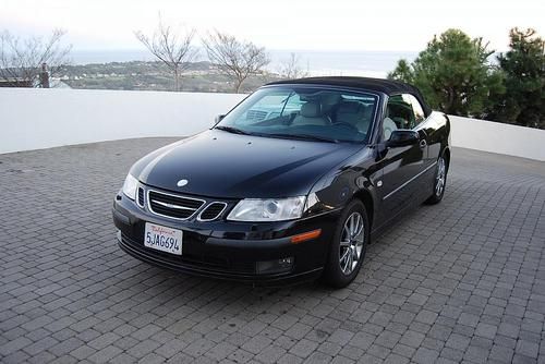 2004  california saab 9-3 arc convertible 2-door 2.0l black beauty loaded