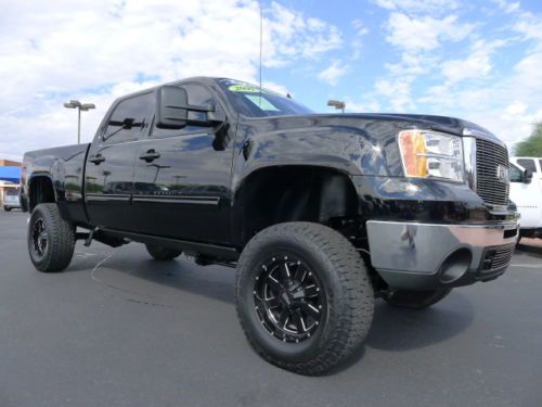 2009 gmc siarra 2500 hd crew cab slt 4x4 duramax diesel lifted truck~low miles!