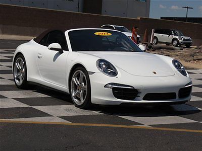 Carrera s low miles convertible manual gasoline 3.8l flat 6 cyl white